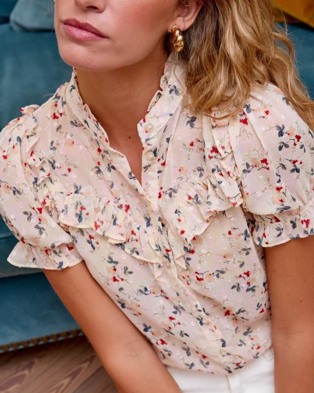 Polin et moi Blusa Flor Cruma> BLUSAS Y CAMISAS